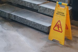 caution slippery floor sign